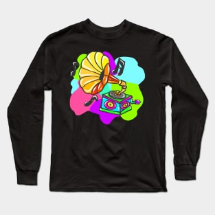 Neon Hippy 80s 90s Costume Retro Vintage Long Sleeve T-Shirt